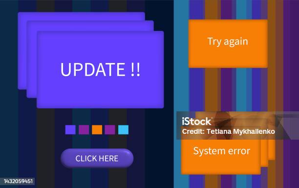 Popup User Interface 3d Error Notification In A Browser Dialog ...