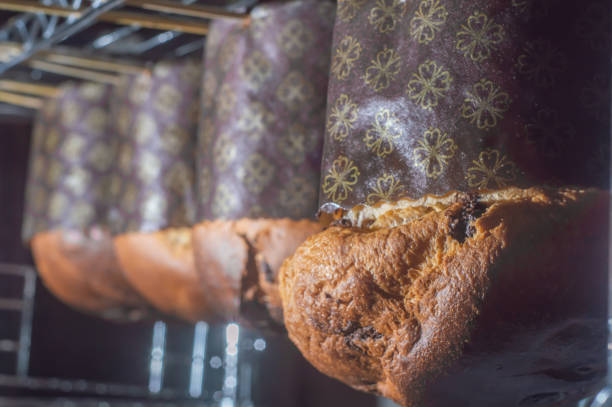 istock Panettone with chocolate on a table christmas concept with copy space Chocottone christmas 1432062118