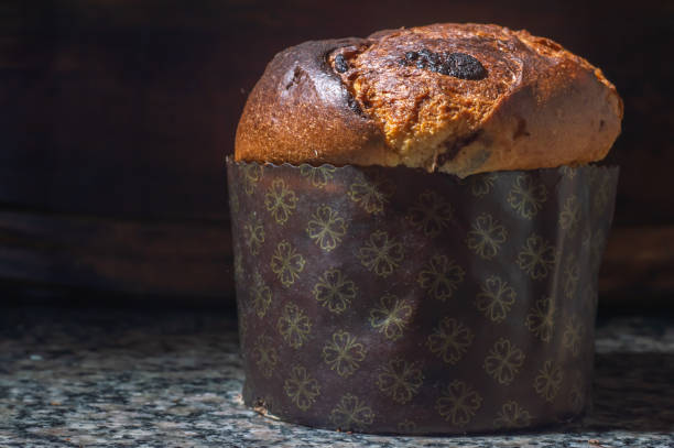 istock Panettone with chocolate on a table christmas concept with copy space Chocottone christmas 1432062235