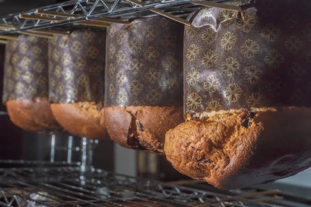 istock Panettone with chocolate on a table christmas concept with copy space Chocottone christmas 1432062247