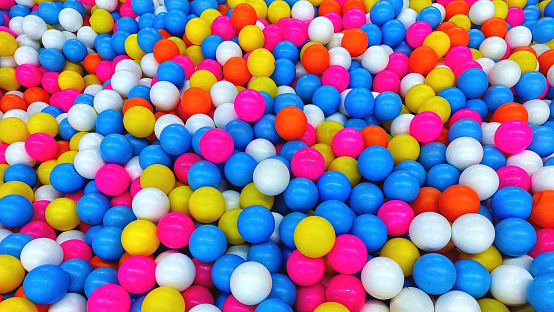 Colorful balls in the playground