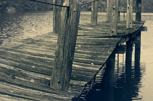 Old pier in need of repairs.