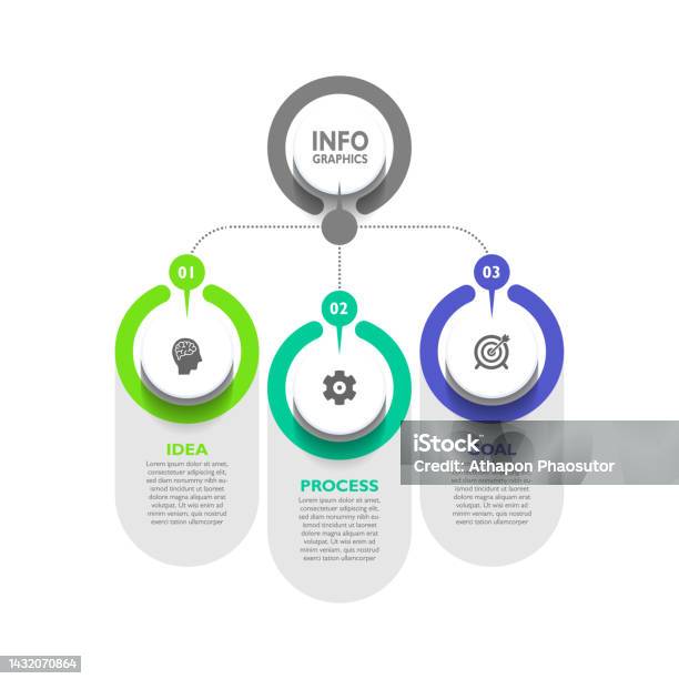 Process Infographic Circular Background Template Stock Illustration ...