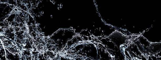 istock 3d illustration of swirling water splash on black background 1432093384