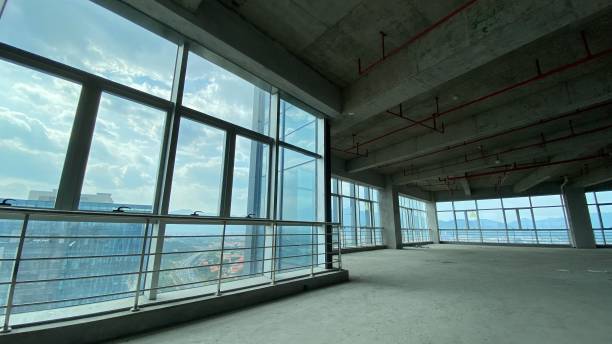 istock Glass window of new building 1432103768