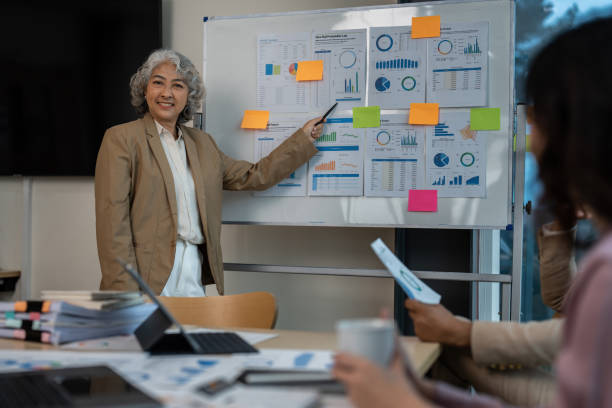 istock Business team meeting and discussing working analyzing with financial data and marketing. fund investment concept 1432113157