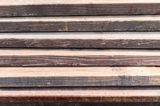 Scrap wood on construction site