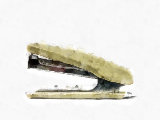 istock stapler on a white background watercolor style illustration impressionist painting. 1432121107