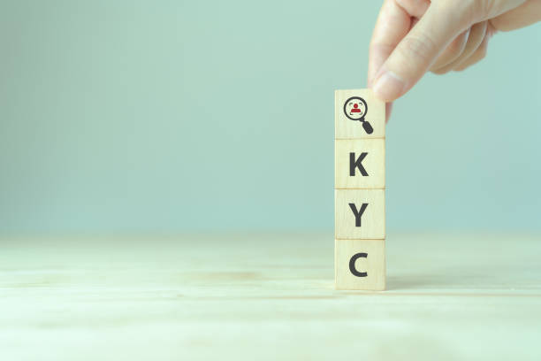 istock KYC, know your customer. Business verifying the identity of clients. Client authentication to access personal financial data. Biometrics security, digital technology against digital cyber crime. 1432131171