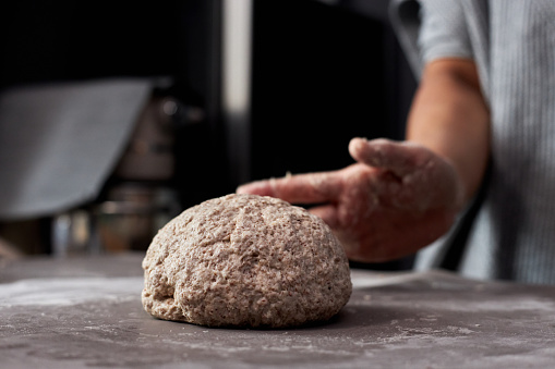 wholegrain rye bread dough