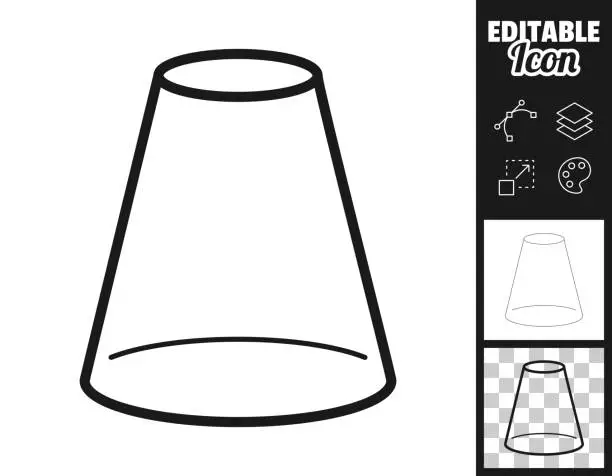 Vector illustration of Cone. Icon for design. Easily editable