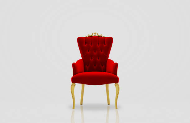 istock Gray wall with classic baroque armchair throne royal 1432139126
