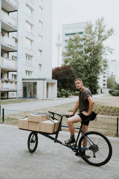 istock Everyday duties with cargo bike 1432146279