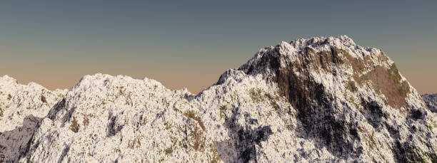 Mountain panorama with snowcapped mountains