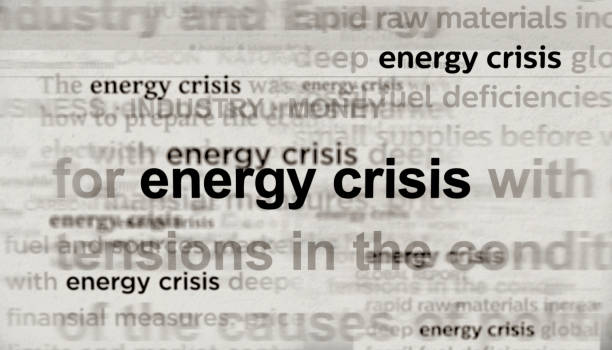 istock Headline titles media with Energy crisis 3d illustration 1432150819