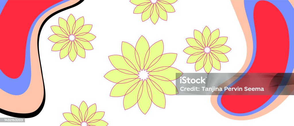 Abstrak Warnawarni Template Banner Dengan Warna Gradien Desain Bentuk