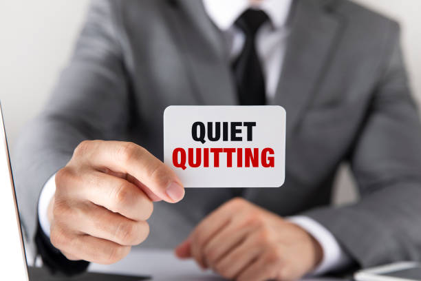 Business Issues; Quiet Quitting stock photo