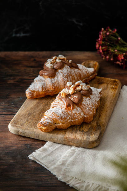 istock Croissant with chocolate and nuts on top 1432158359