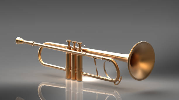 istock the trumpet on a gray background 1432161335