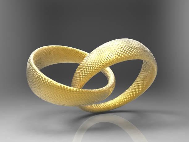 istock the  gold rings on a gray background 1432161521