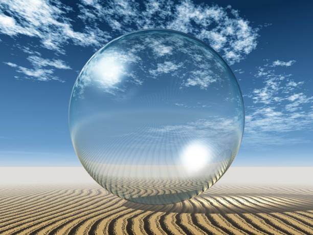 istock a  transparent bubble in the desert 1432161634