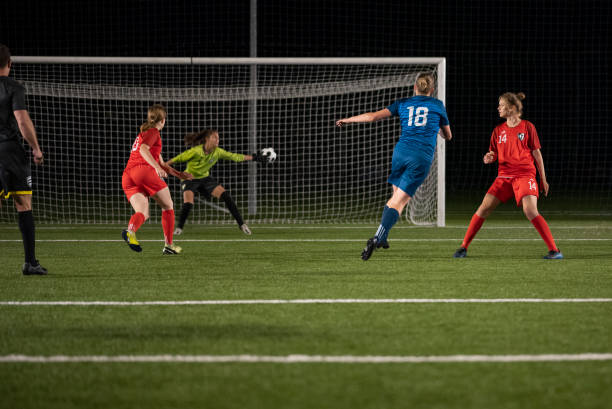 istock Football player scoring goal 1432175947