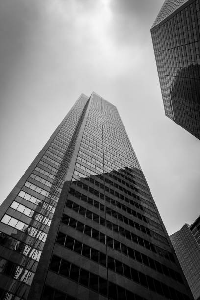 istock Beautiful view of a skyscraper under the cloudy sky 1432182548