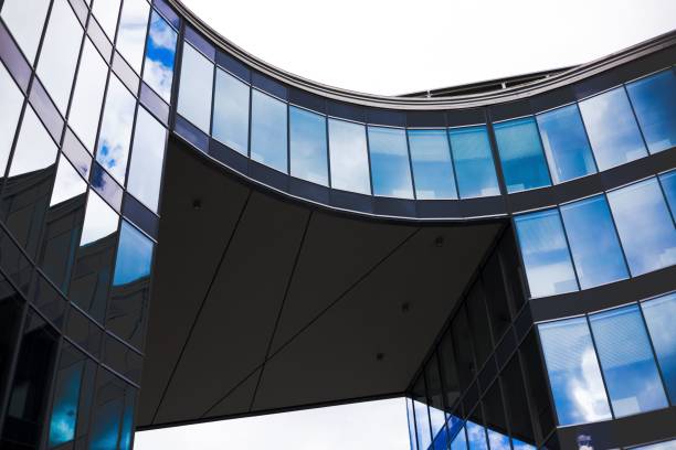 istock Low angle of a modern building against the sky 1432186516