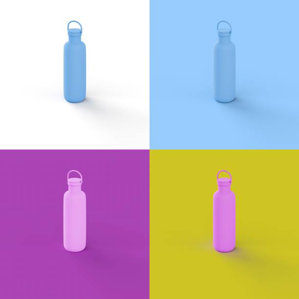 istock 3D rendering of water bottle isolated in different colors 1432188488
