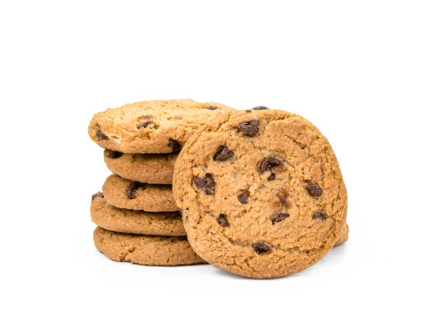 istock Chocolate chip cookies isolated on white background. 1432190945