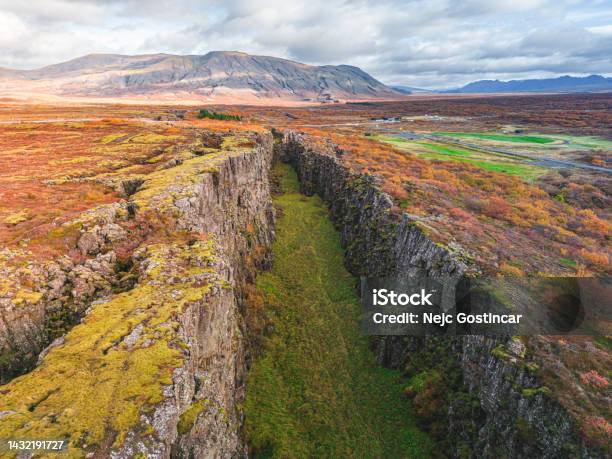 Thingvellir Iceland Where The European And America Tectonic Plates Meet Each Othe Stock Photo - Download Image Now