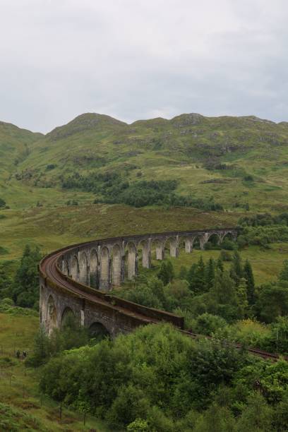 istock Bridge railway in the middle of the mountain field 1432191815