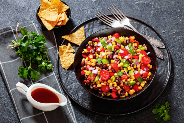 istock Black Bean Salad with Black-Eyed Peas and veggies 1432192943