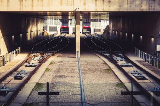 A railway tunnel in an urban area