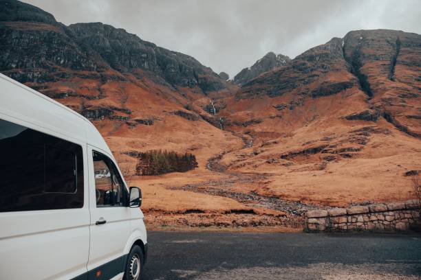 istock White van parked by scottish highlands 1432204015