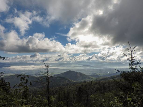 istock Mountain view under a cloudy sky in Beskids, Silesia 1432204737