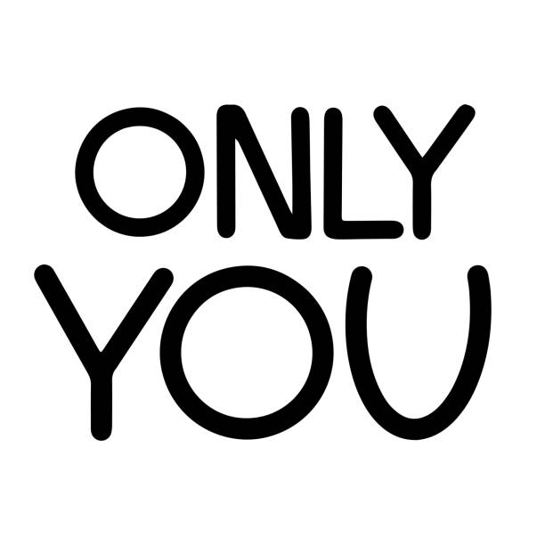 istock Only you lettering. Motivation phrases. Isolated on white background. 1432207665