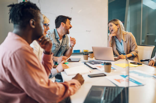 istock Multiracial business team having a meeting in the office 1432210147