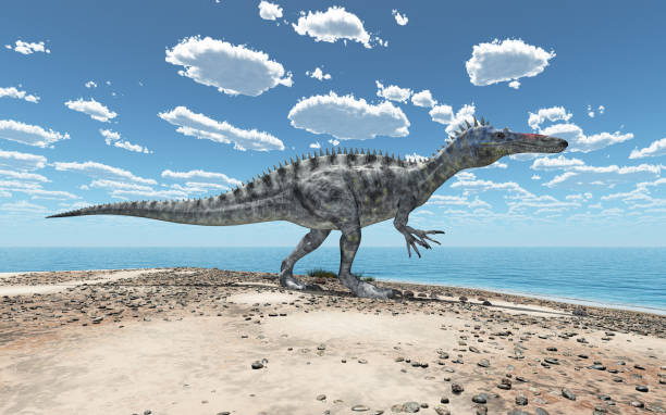 istock Dinosaur Suchomimus at the beach 1432216538