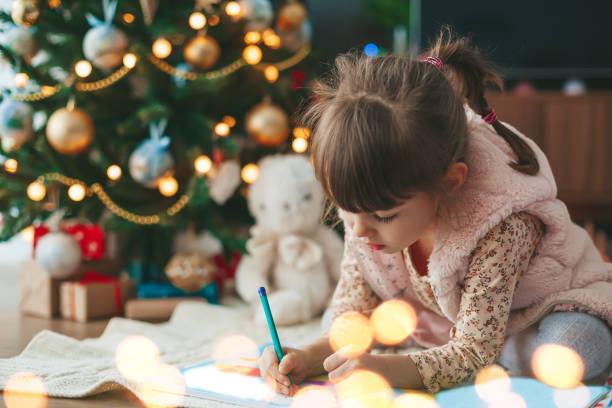 istock Girl writing a Christmas letter 1432221553