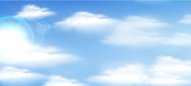 istock View of blue sky landscape background with cloudy sky and sunny design 1432222711