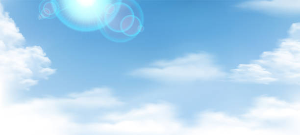 istock View of blue sky landscape background with cloudy sky and sunny design 1432223514