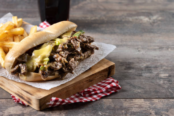 istock Philly cheesesteak sandwich with beef, cheese,green pepers and caramelized onion 1432224692