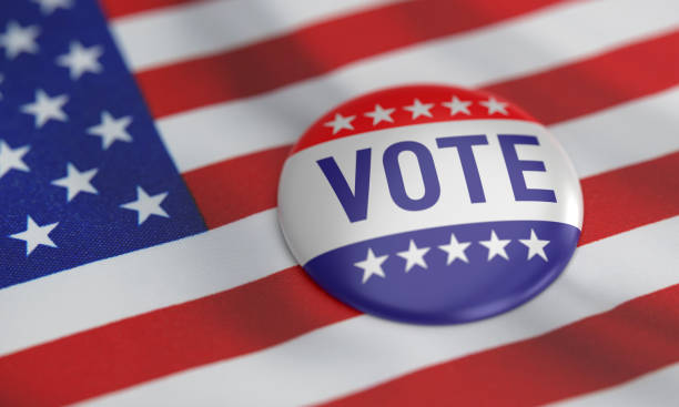 istock USA Flag And Vote Badge 1432225881
