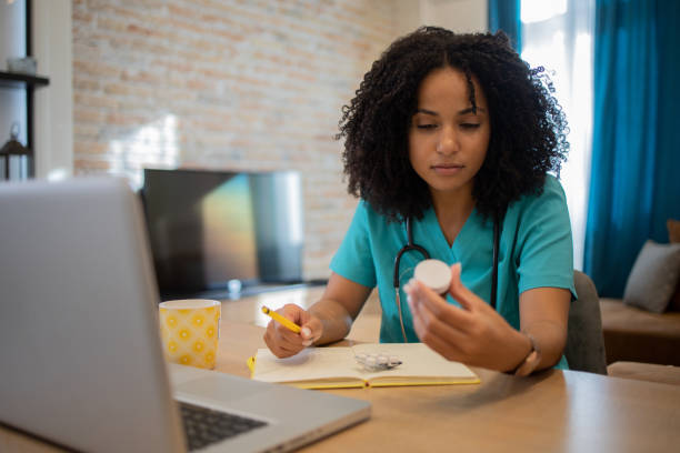 istock Female doctor making video call 1432229362
