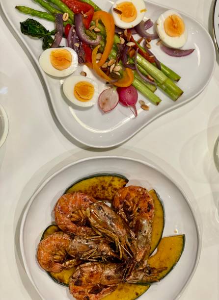 istock grilled shrimps and asparagus salad 1432238671