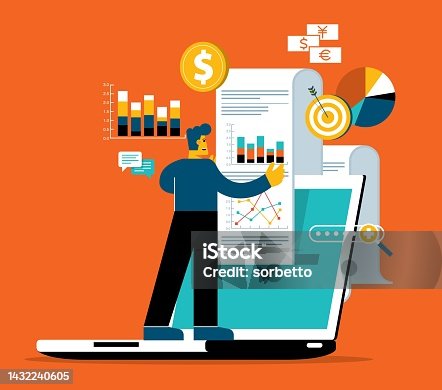 istock Analysis and statistic online services 1432240605