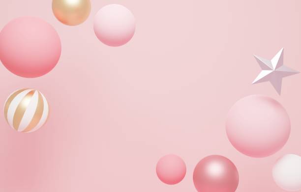 istock 3d image of cute ornaments in pastel colors 1432244886