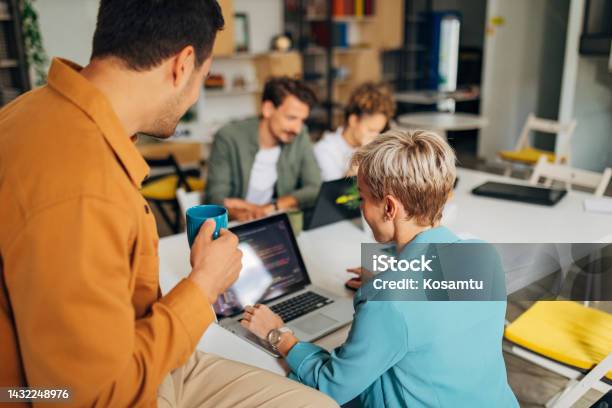 A Group Of People Learn Coding Techniques While Being Supervised By A ...