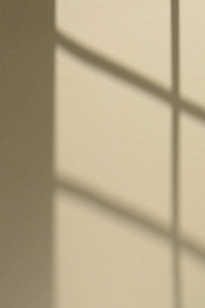 Abstract Background Shadow Windows On Wall stock photo